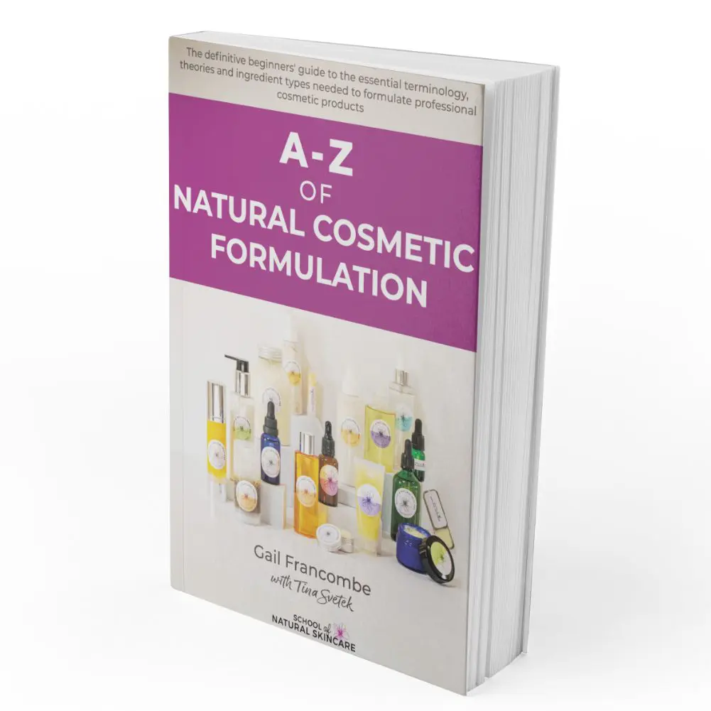 Book cover: A-Z of Natural Cosmetic Formulation.