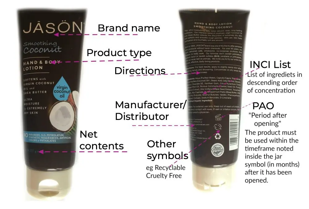 What you'll find on a cosmetic label